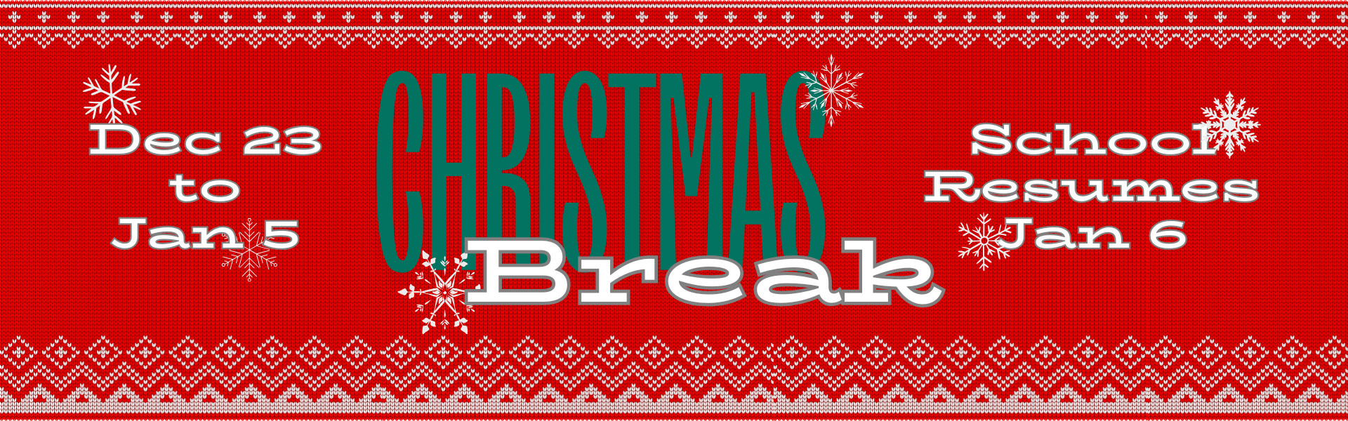 Christmas Break 24 Kimberly School District